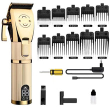 Load image into Gallery viewer, Gold Metal Barbershop Cutter Hair Cutting Machine
