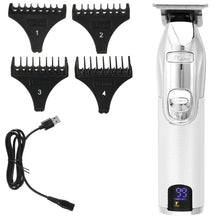 Load image into Gallery viewer, VGR Brand Professional Clipper Golden &amp; Silver All-metal USB rechargeable Hair Trimmer Men Beard Barber Hair Cutting Machine
